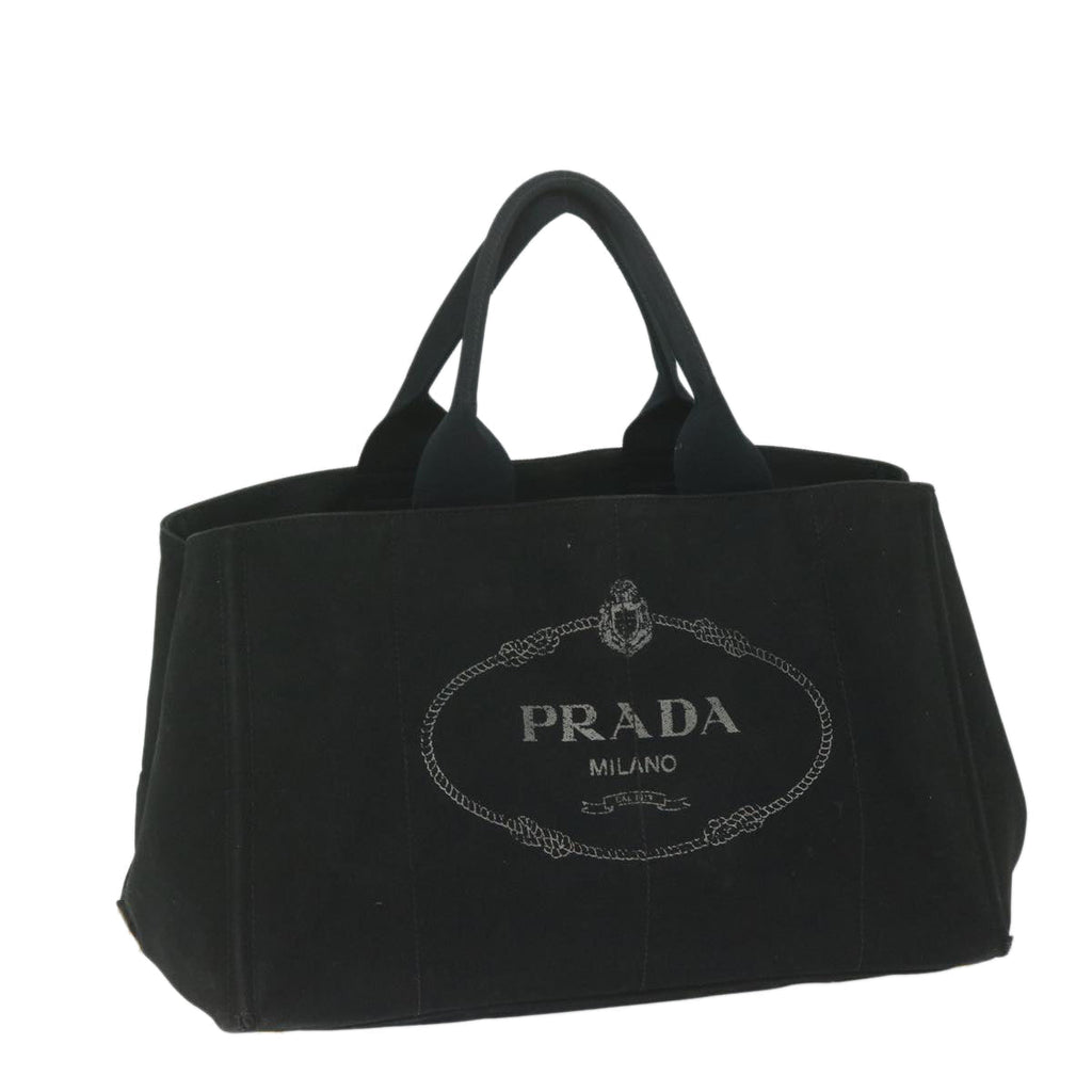 PRADA Canapa GM Hand Bag Canvas Black  ep2612