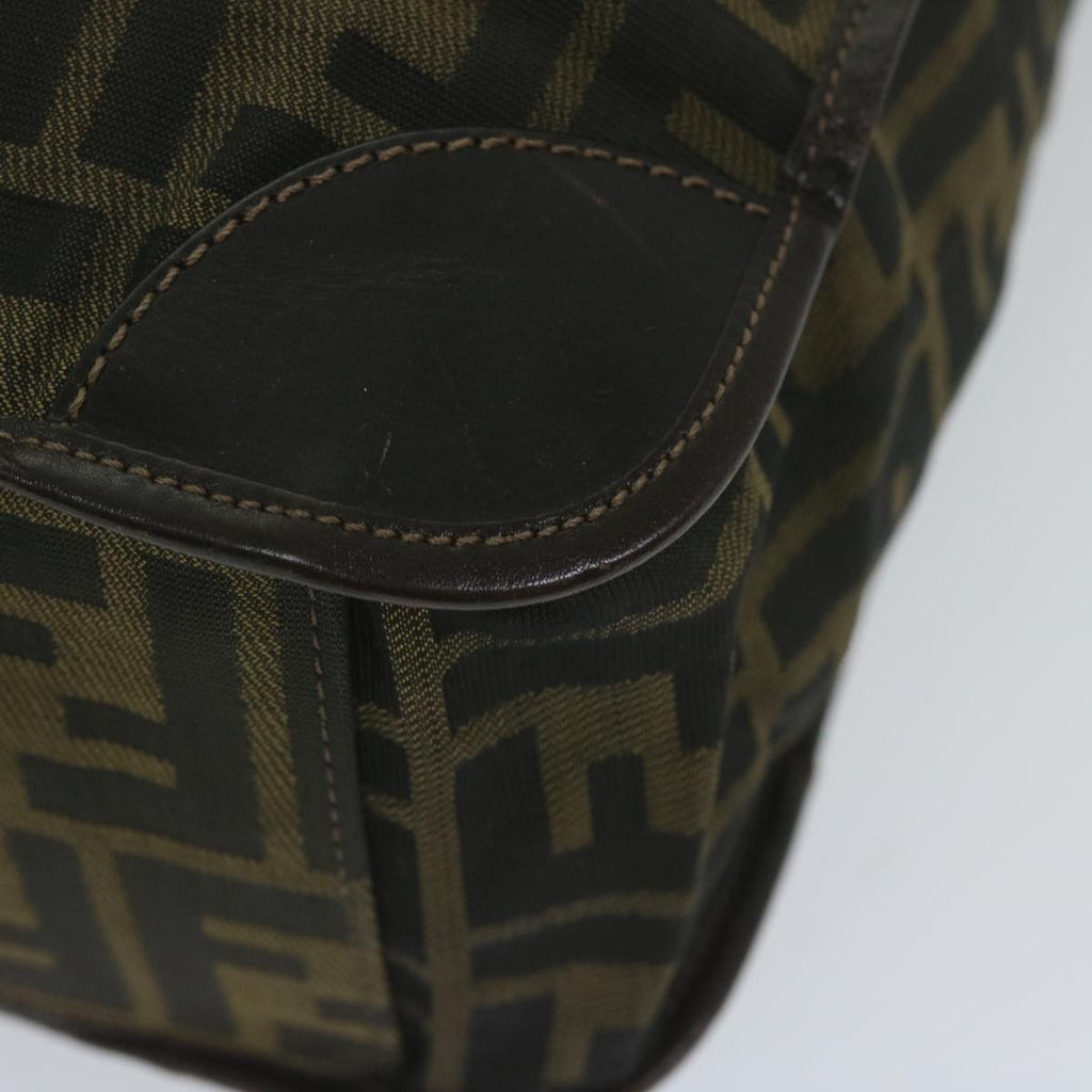 FENDI Zucca Canvas Hand Bag Black Brownep2618