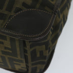 FENDI Zucca Canvas Hand Bag Black Brownep2618