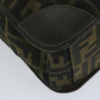 FENDI Zucca Canvas Hand Bag Black Brownep2618