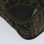 FENDI Zucca Canvas Hand Bag Black Brownep2618