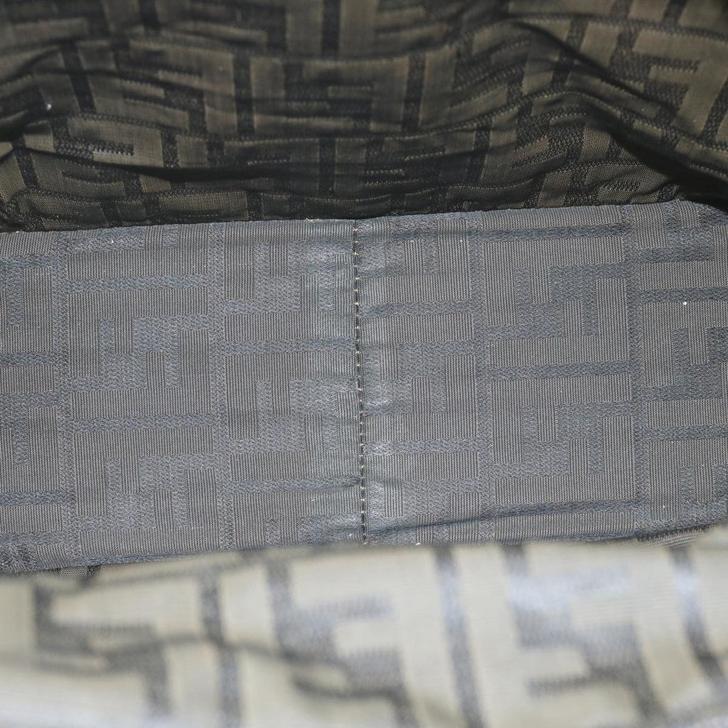 FENDI Zucca Canvas Hand Bag Black Brownep2618