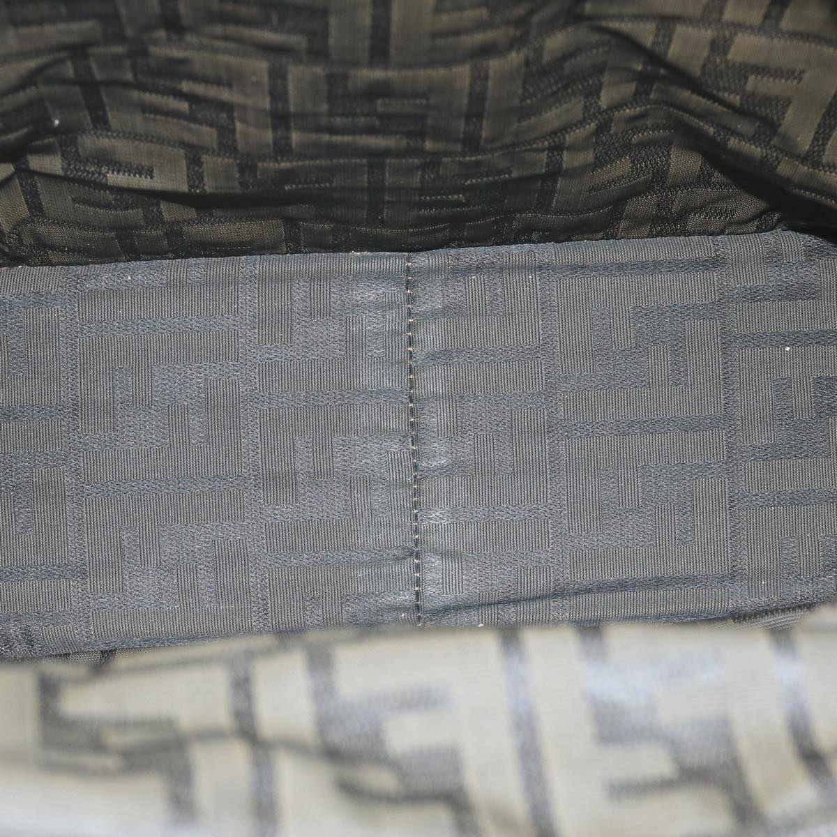 FENDI Zucca Canvas Hand Bag Black Brownep2618