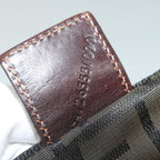 FENDI Zucca Canvas Hand Bag Black Brownep2618