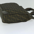 FENDI Zucca Canvas Hand Bag Black Brownep2618