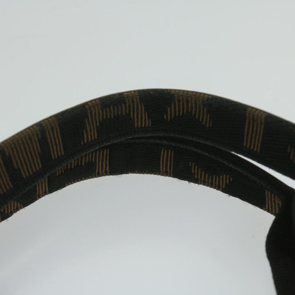 FENDI Zucca Canvas Hand Bag Black Brownep2618