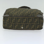 FENDI Zucca Canvas Hand Bag Black Brownep2618