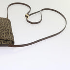FENDI Zucchino Canvas Mamma Baguette Shoulder Bag Brownep2621