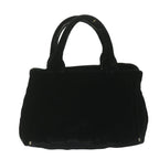 PRADA Canapa PM Hand Bag Velor Black  ep2639