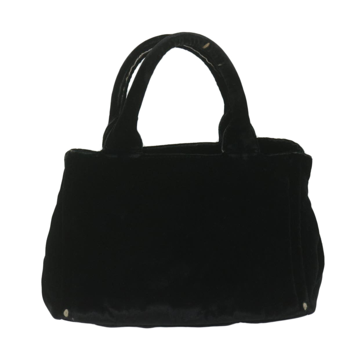 PRADA Canapa PM Hand Bag Velor Black  ep2639