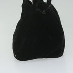 PRADA Canapa PM Hand Bag Velor Black  ep2639