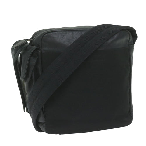 PRADA Shoulder Bag Leather nylon Black  ep2668