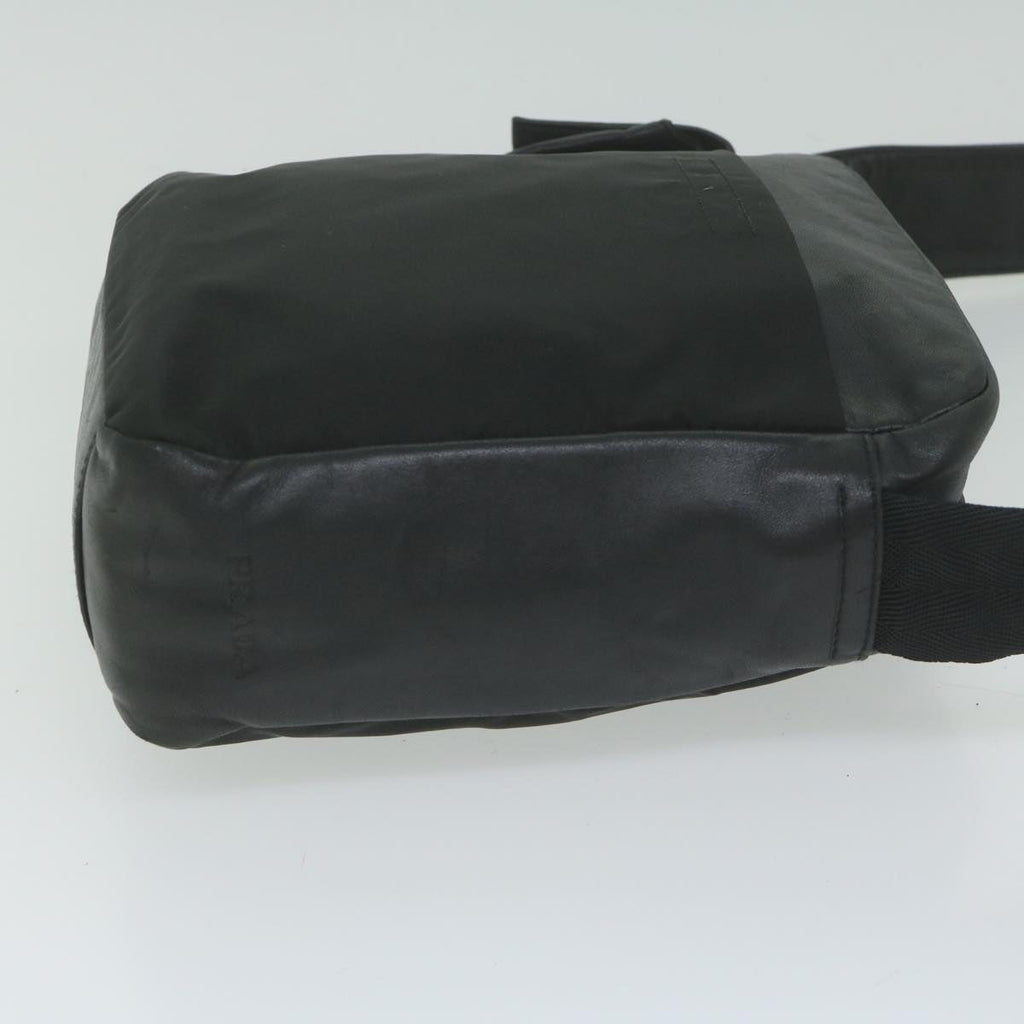 PRADA Shoulder Bag Leather nylon Black  ep2668