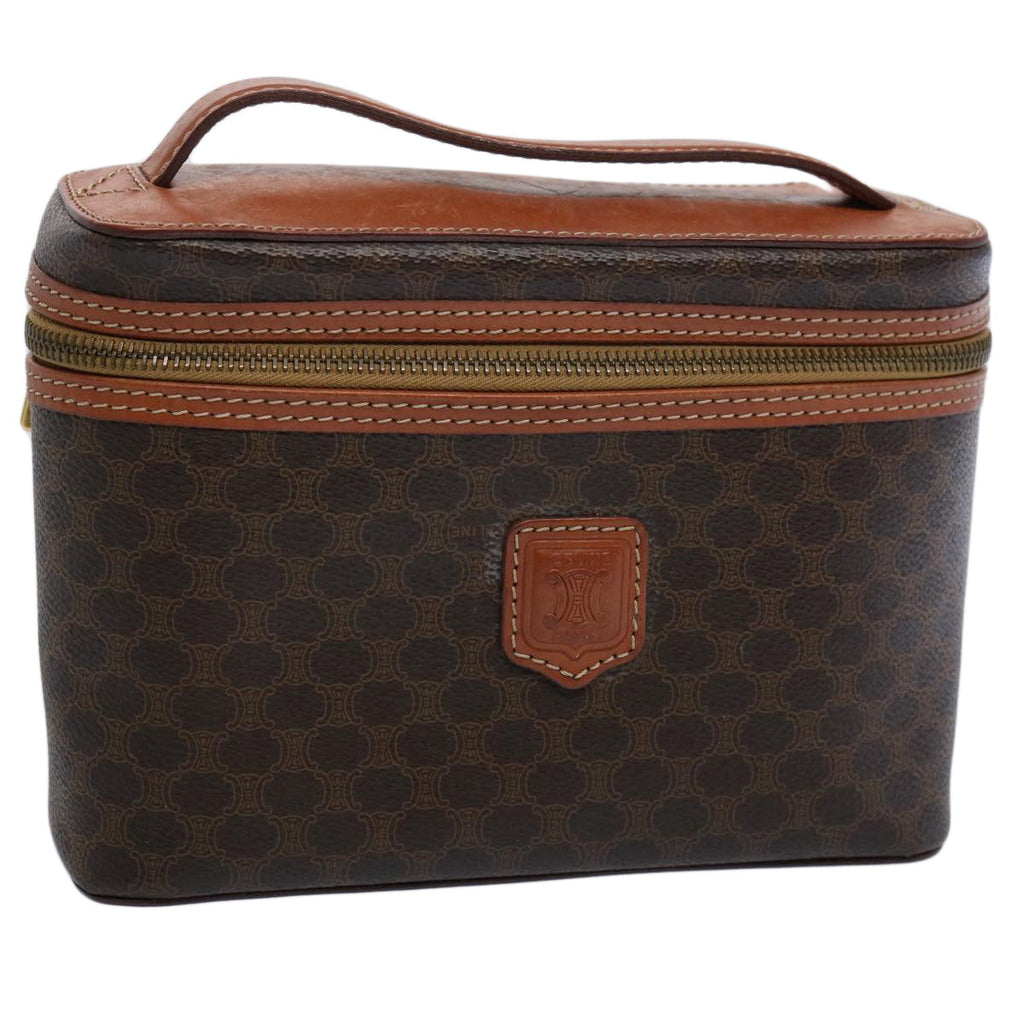 CELINE Macadam Canvas Hand Bag PVC Leather Brown  ep2706