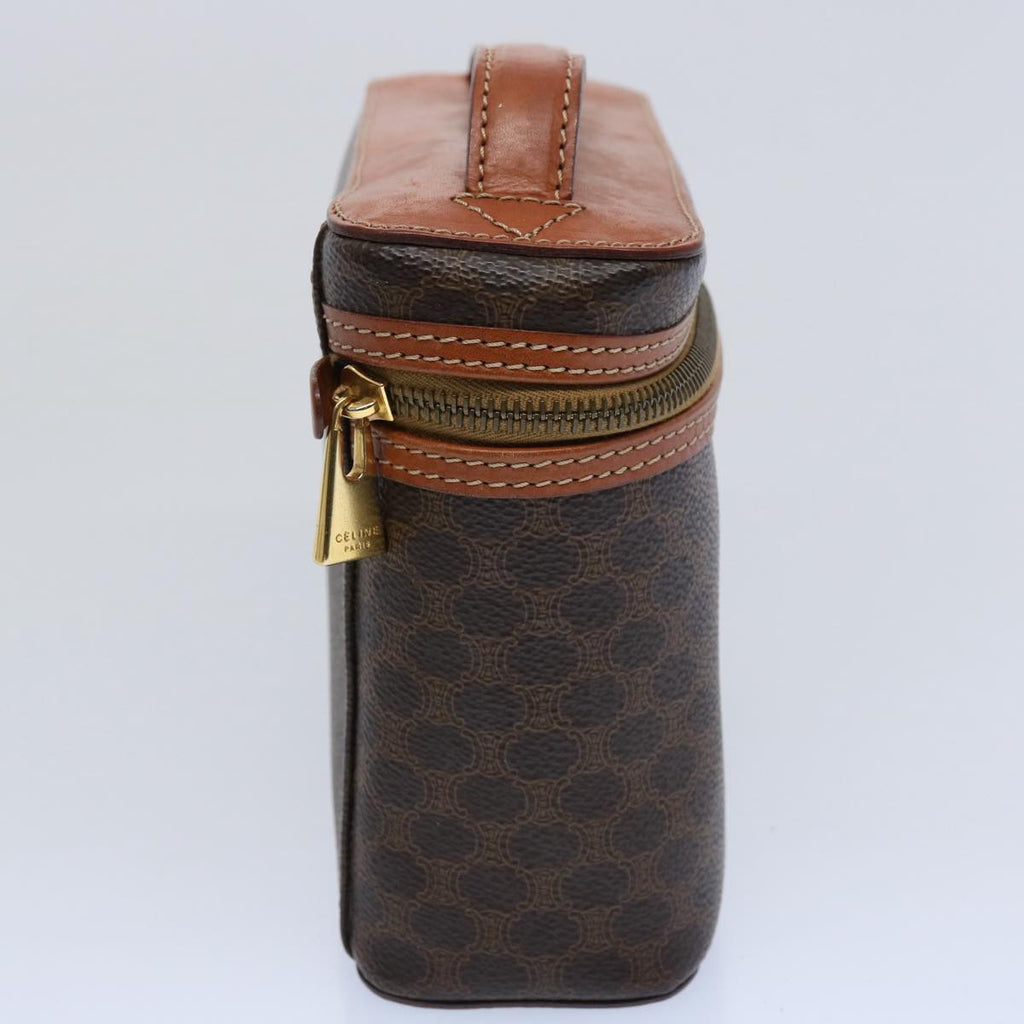 CELINE Macadam Canvas Hand Bag PVC Leather Brown  ep2706