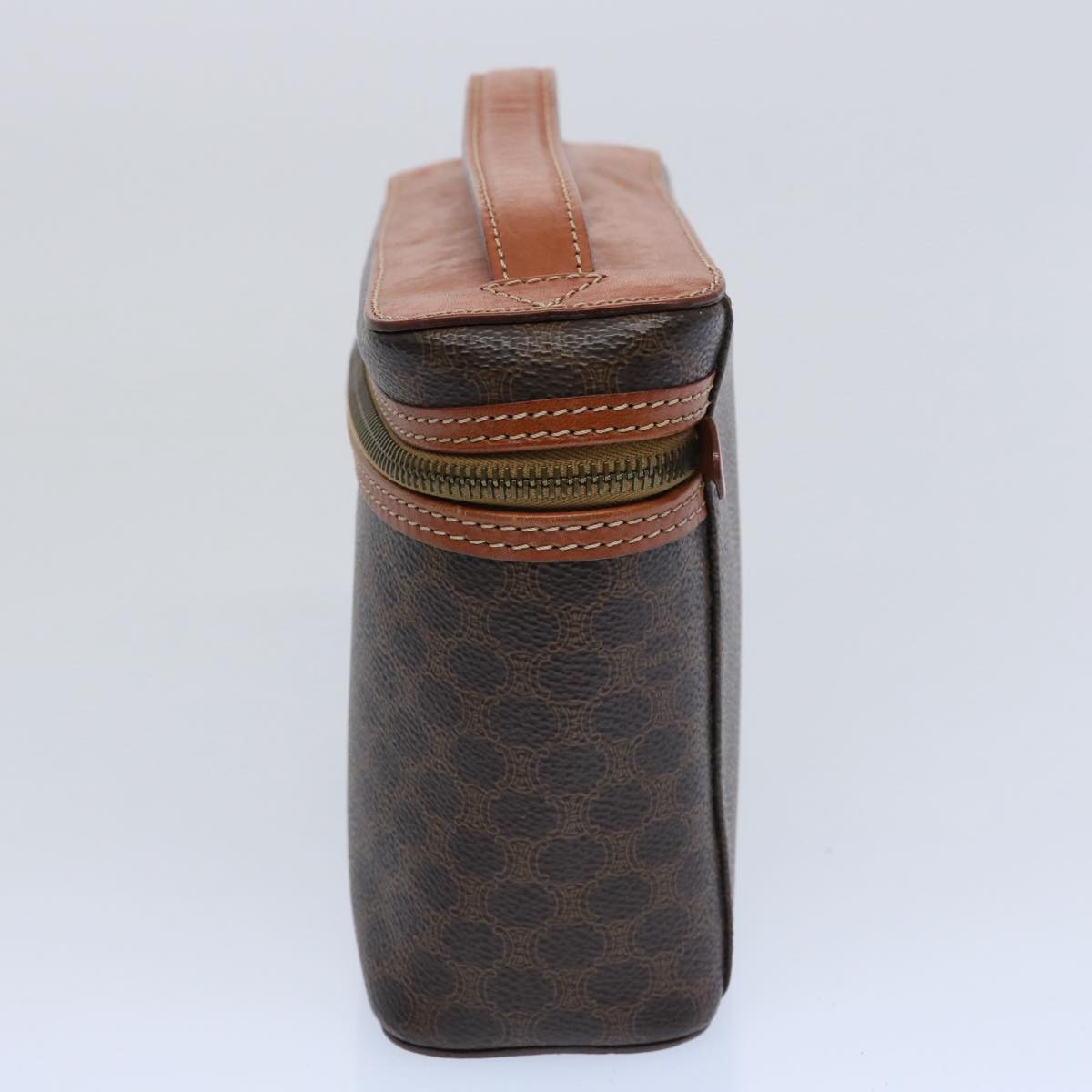 CELINE Macadam Canvas Hand Bag PVC Leather Brown  ep2706