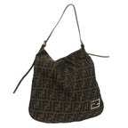FENDI Zucca Canvas Tote Bag Black Brown 2370 26733 008ep2728