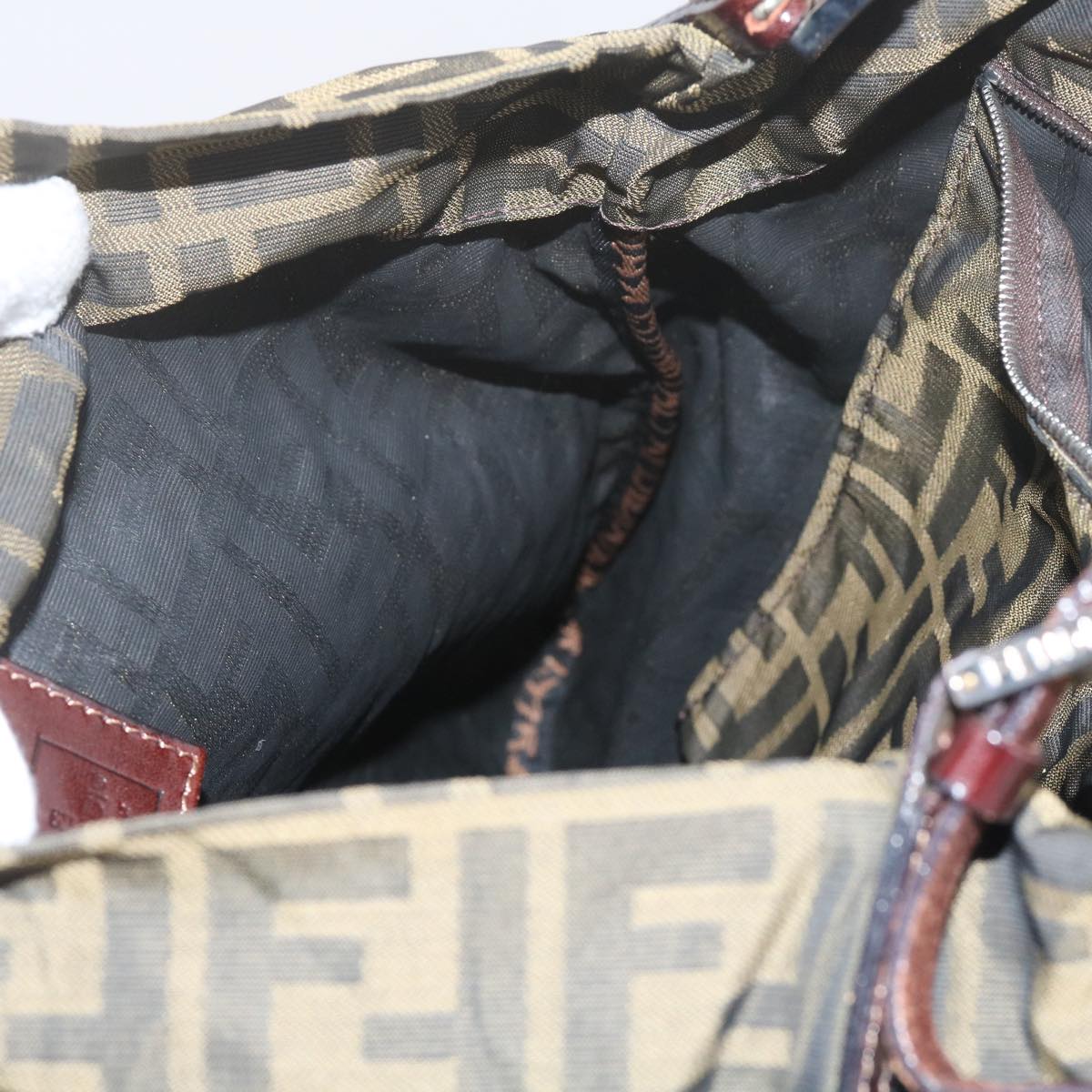 FENDI Zucca Canvas Tote Bag Black Brown 2370 26733 008ep2728