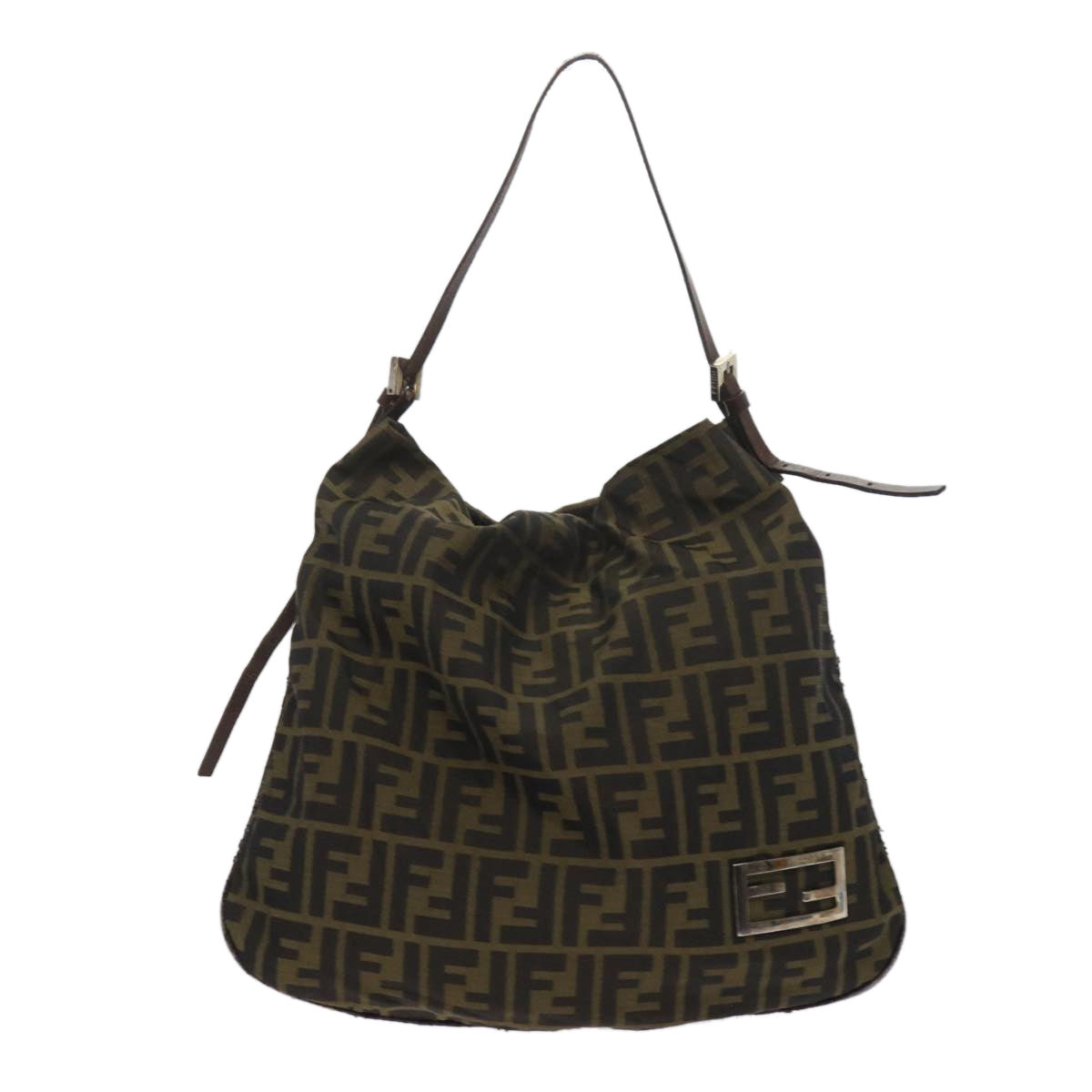 FENDI Zucca Canvas Tote Bag Black Brown 2370 26733 008ep2728