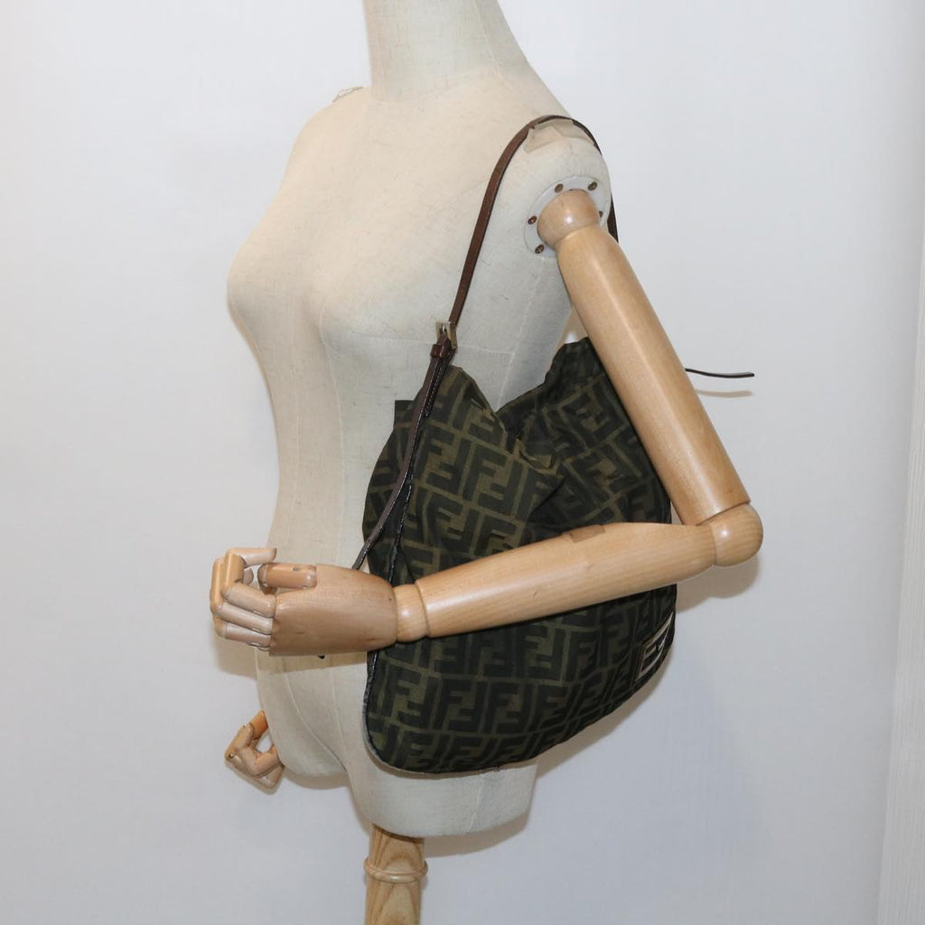 FENDI Zucca Canvas Tote Bag Black Brown 2370 26733 008ep2728