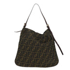 FENDI Zucca Canvas Tote Bag Black Brown 2370 26733 008ep2728