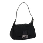 FENDI Mamma Baguette Shoulder Bag Nylon Black 2305 26325 079ep2730