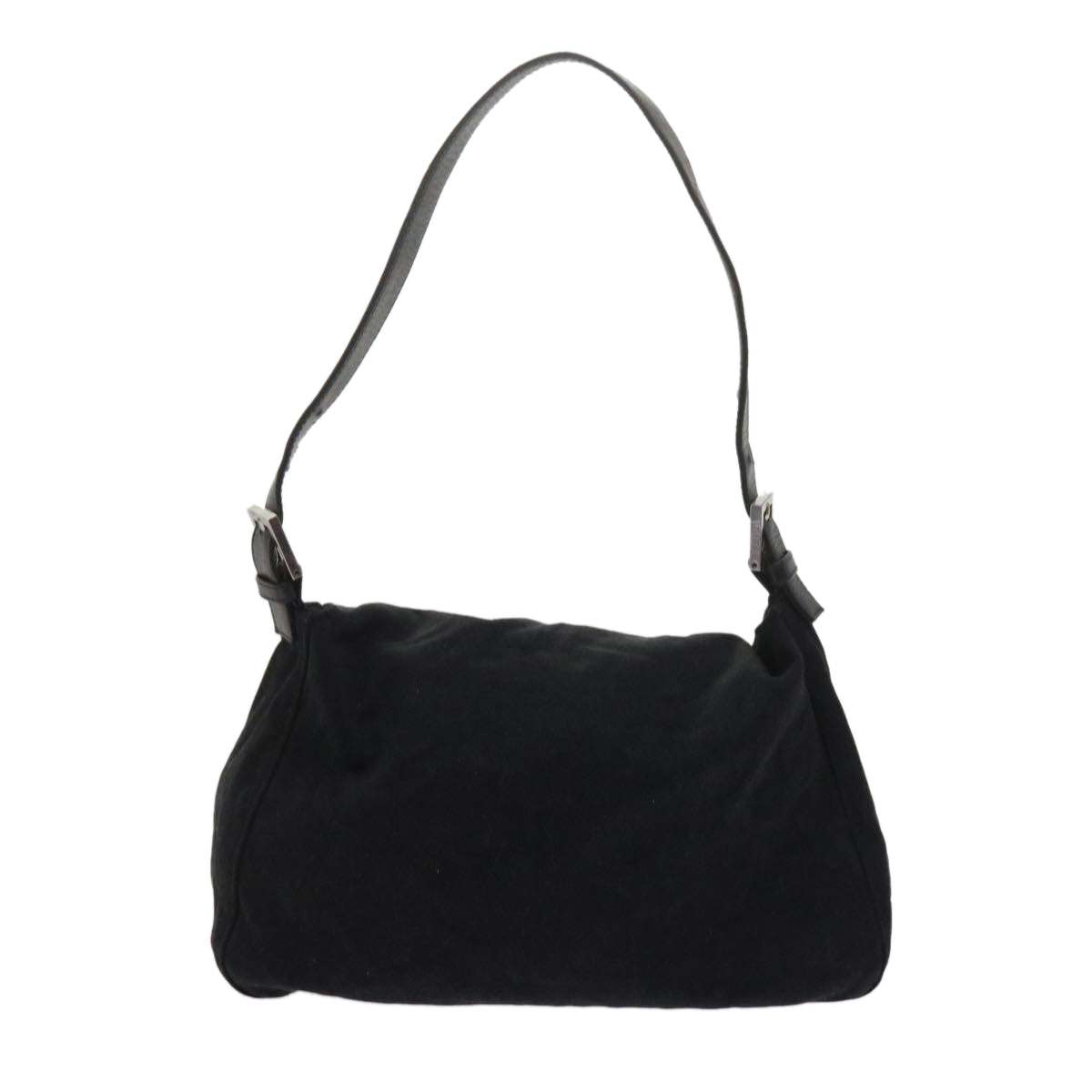 FENDI Mamma Baguette Shoulder Bag Nylon Black 2305 26325 079ep2730