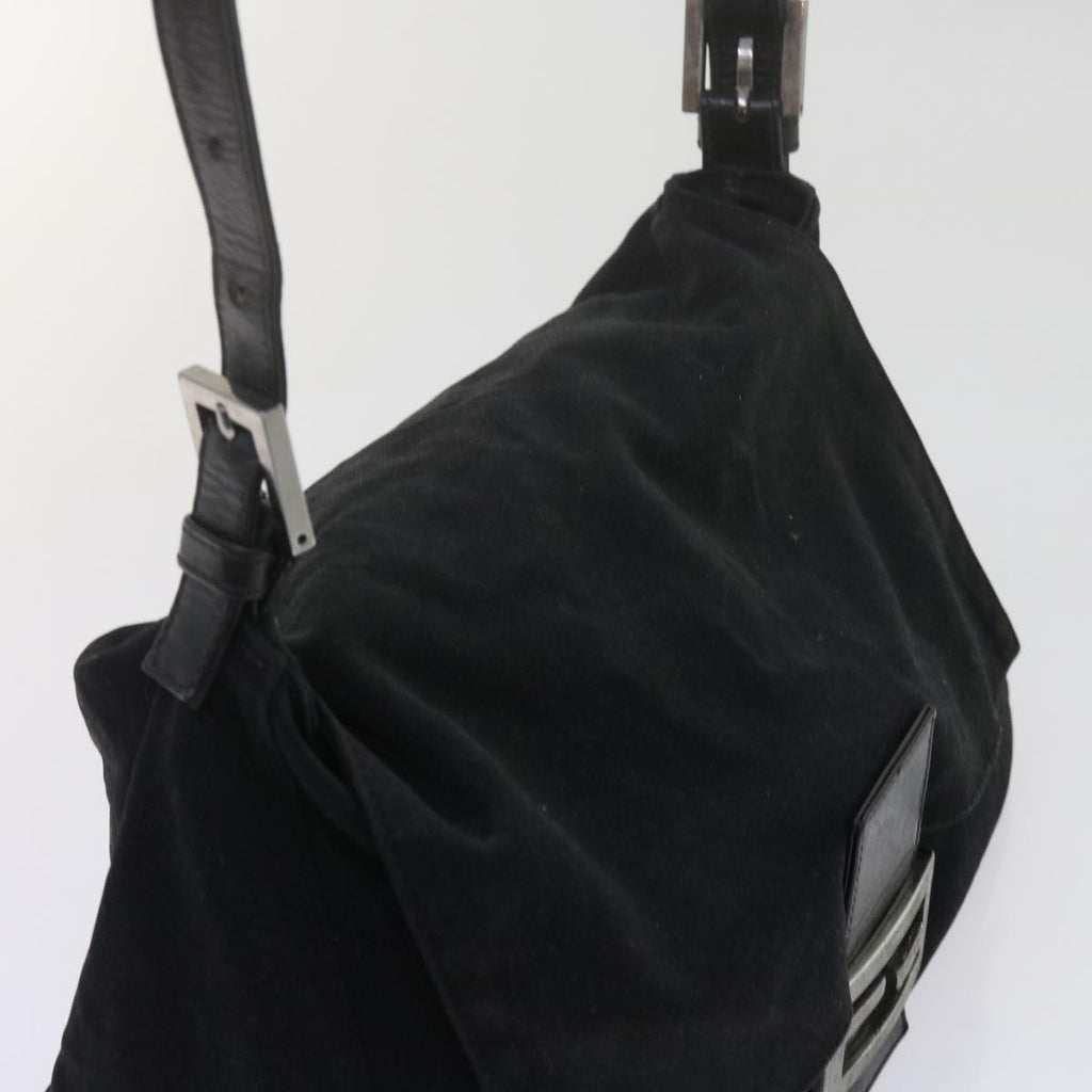 FENDI Mamma Baguette Shoulder Bag Nylon Black 2305 26325 079ep2730