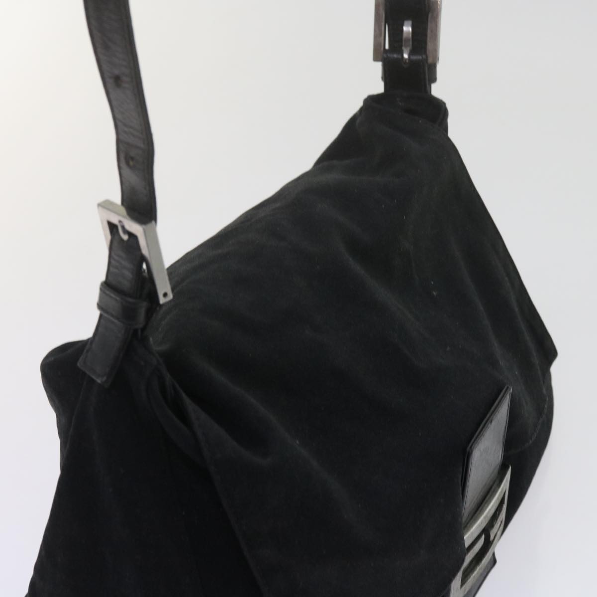 FENDI Mamma Baguette Shoulder Bag Nylon Black 2305 26325 079ep2730