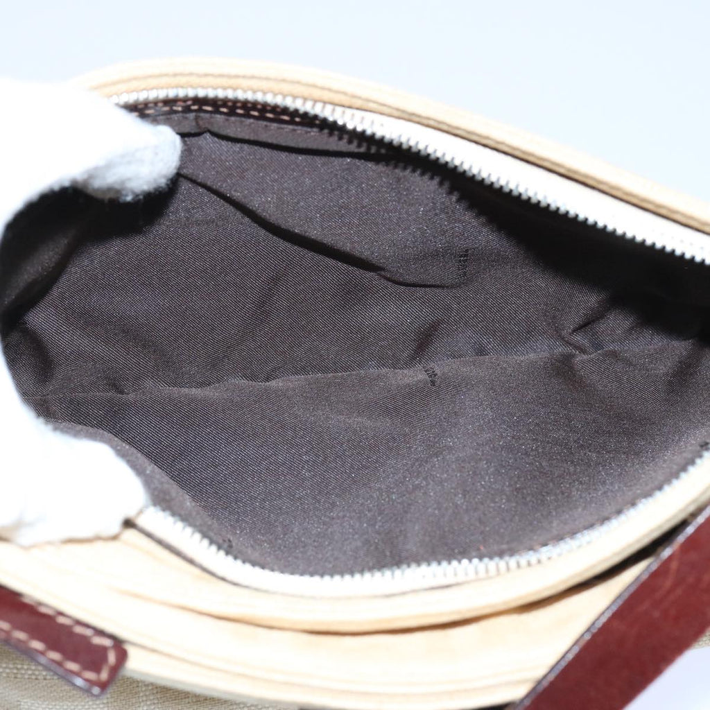 FENDI Zucca Canvas Mamma Baguette Shoulder Bag Beigeep2732