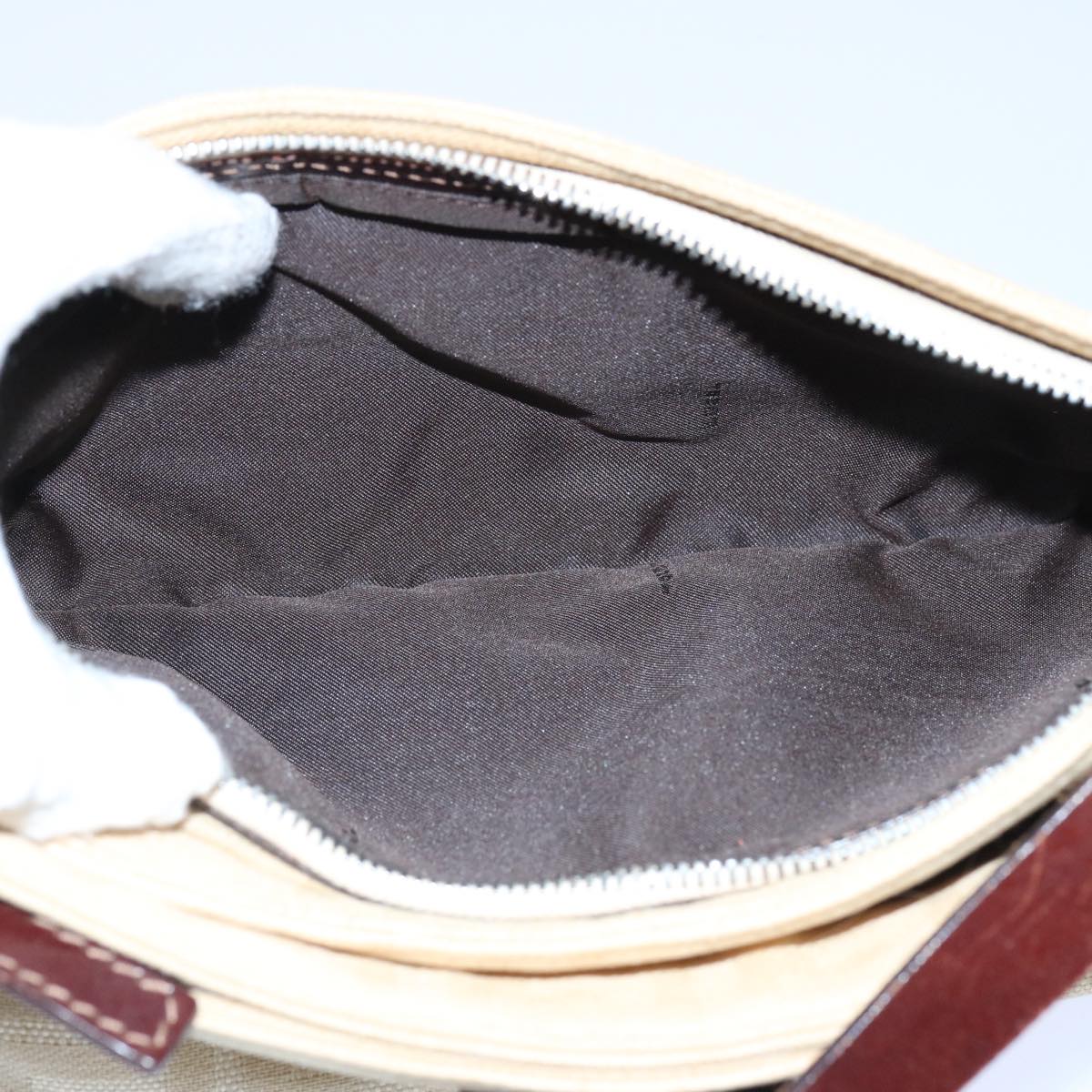 FENDI Zucca Canvas Mamma Baguette Shoulder Bag Beigeep2732