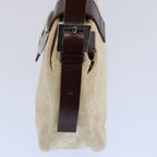 FENDI Zucca Canvas Mamma Baguette Shoulder Bag Beigeep2732