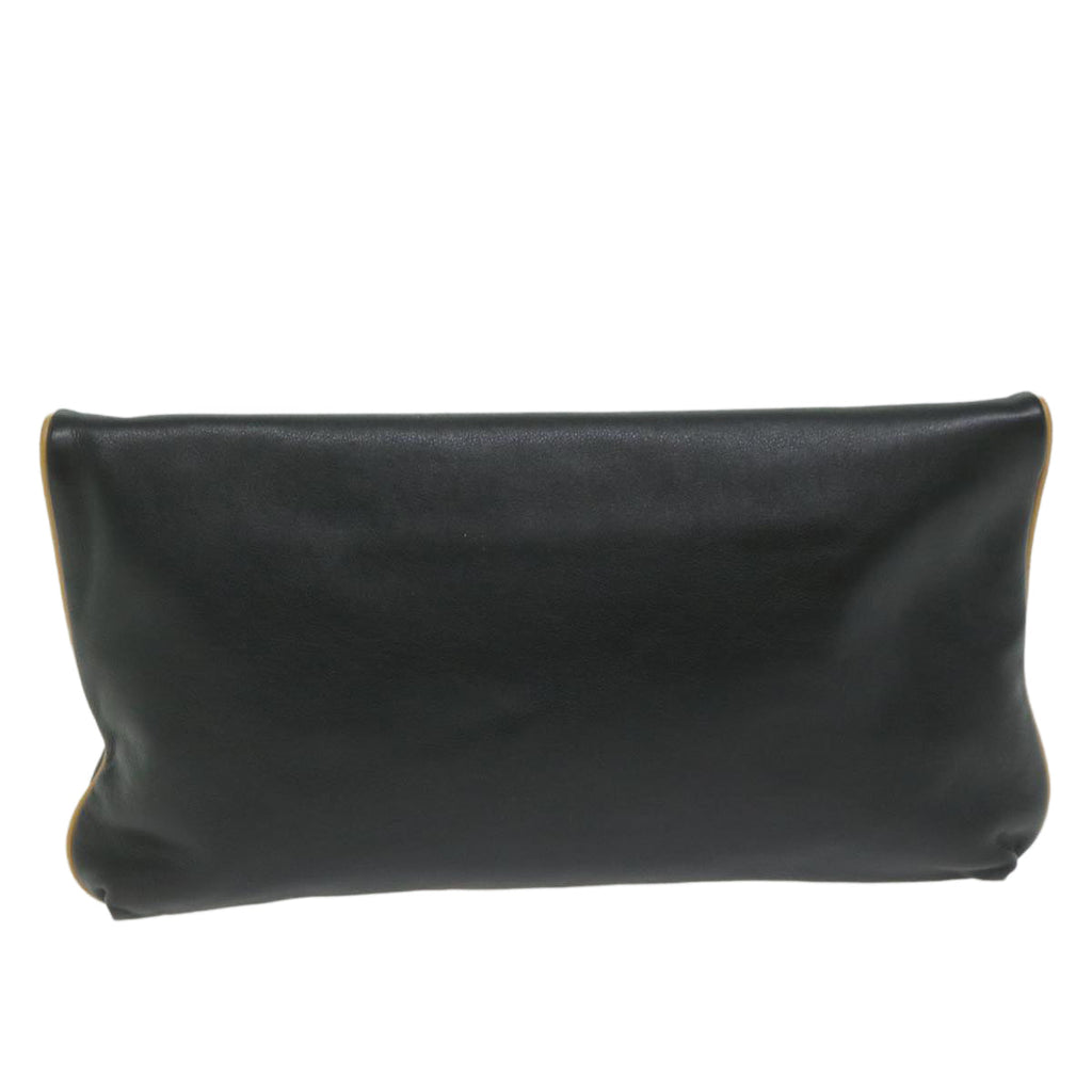 CELINE Clutch Bag Leather Black  ep2747