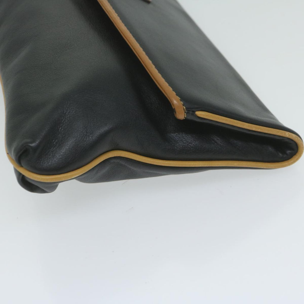 CELINE Clutch Bag Leather Black  ep2747
