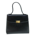 CELINE Hand Bag Leather Black  ep2763