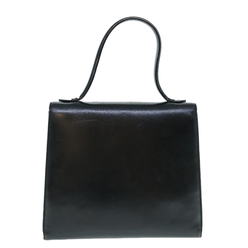 CELINE Hand Bag Leather Black  ep2763