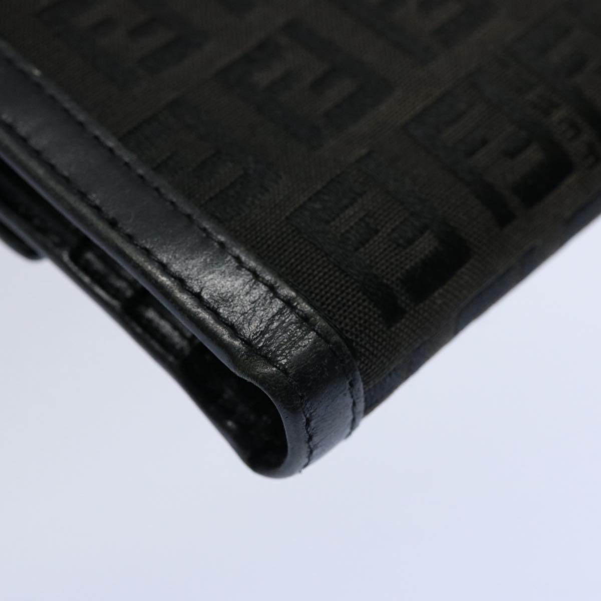 FENDI Zucchino Canvas Wallet Blackep2773