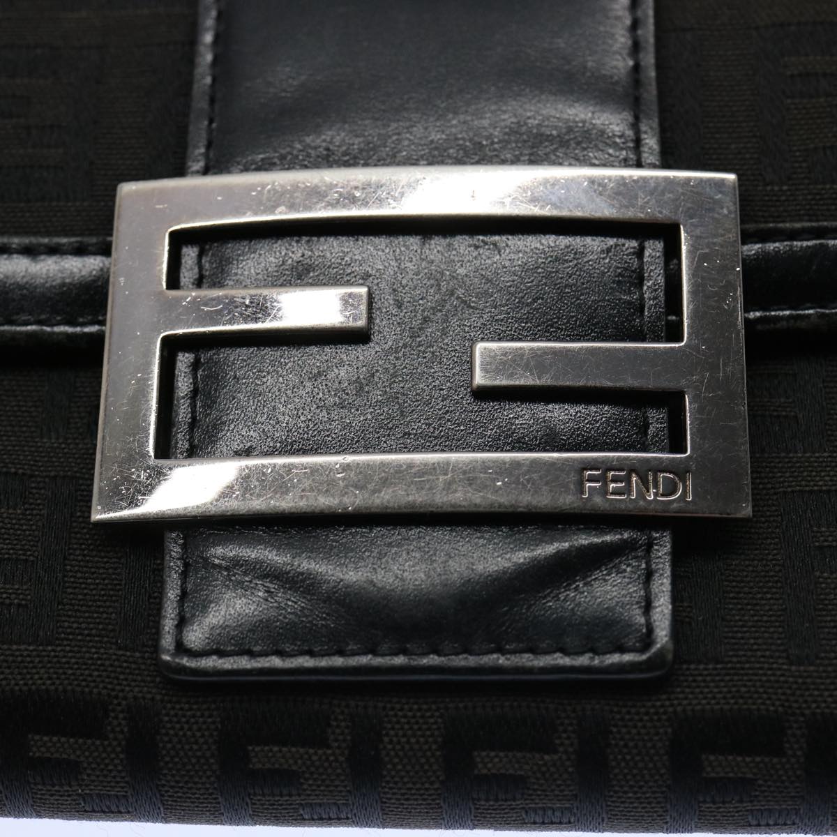 FENDI Zucchino Canvas Wallet Blackep2773