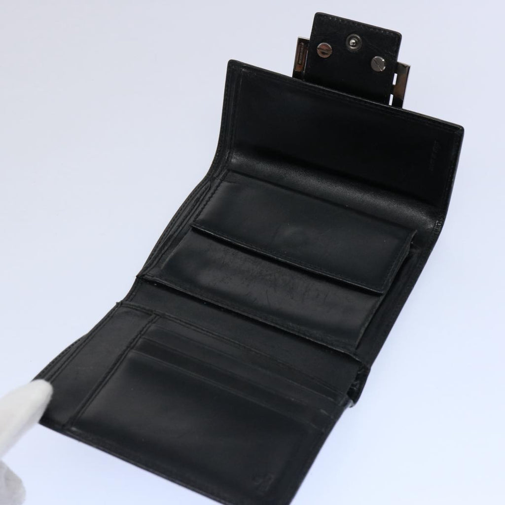 FENDI Zucchino Canvas Wallet Blackep2773