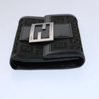 FENDI Zucchino Canvas Wallet Blackep2773