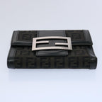 FENDI Zucchino Canvas Wallet Blackep2773