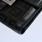 FENDI Zucchino Canvas Wallet Blackep2773