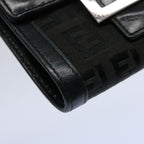 FENDI Zucchino Canvas Wallet Blackep2773