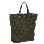 FENDI Zucca Canvas Tote Bag Black Brownep2809