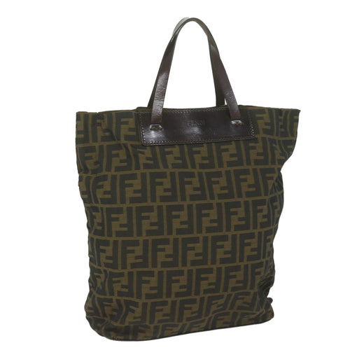 FENDI Zucca Canvas Tote Bag Black Brownep2809