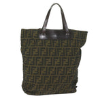 FENDI Zucca Canvas Tote Bag Black Brownep2809
