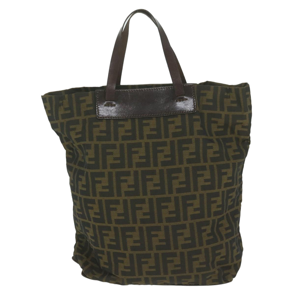 FENDI Zucca Canvas Tote Bag Black Brownep2809