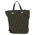 FENDI Zucca Canvas Tote Bag Black Brownep2809