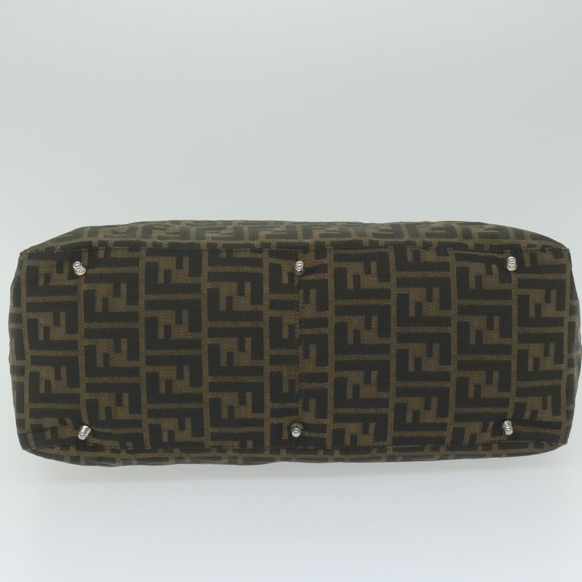 FENDI Zucca Canvas Hand Bag Black Brownep2812