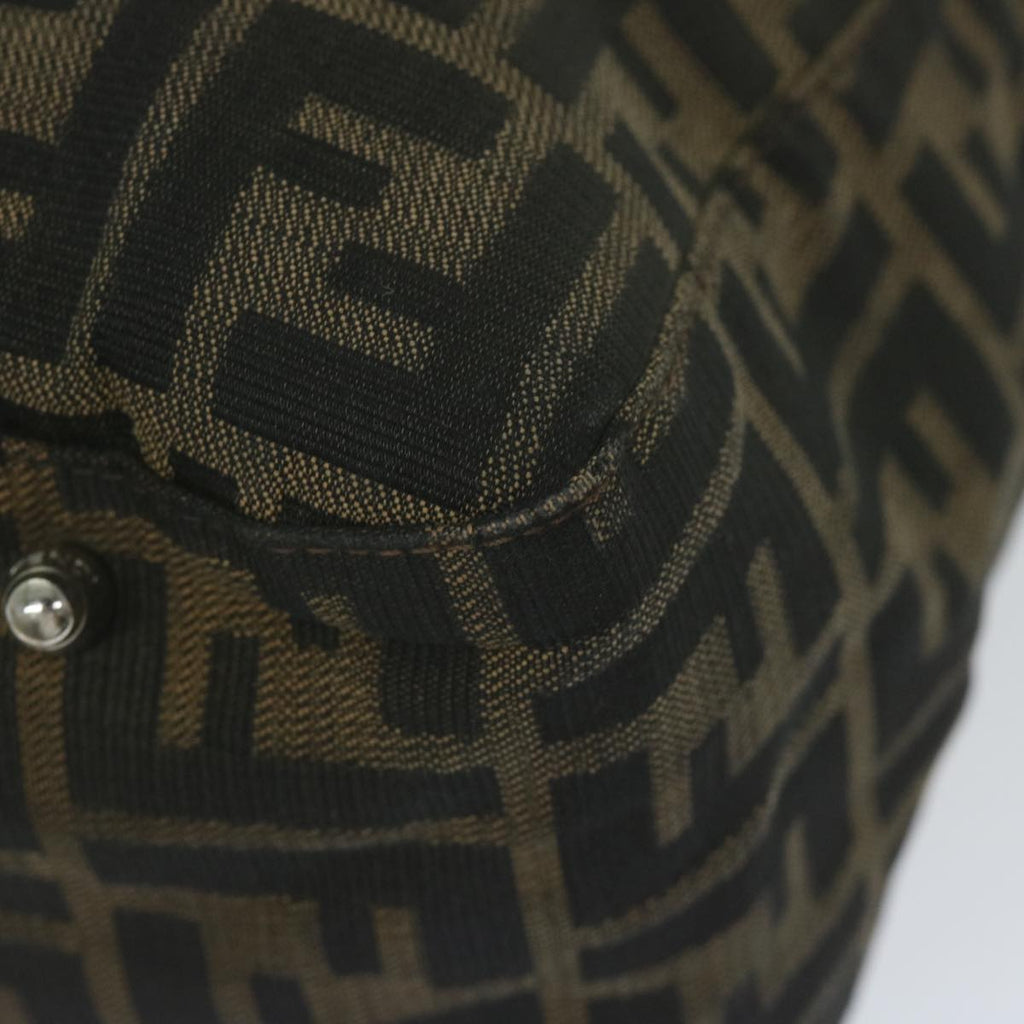 FENDI Zucca Canvas Hand Bag Black Brownep2812